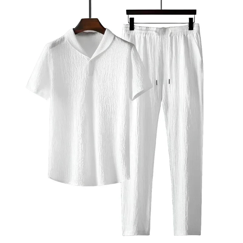 TheHigh™ | Cotton Polo & Pantalon Suit