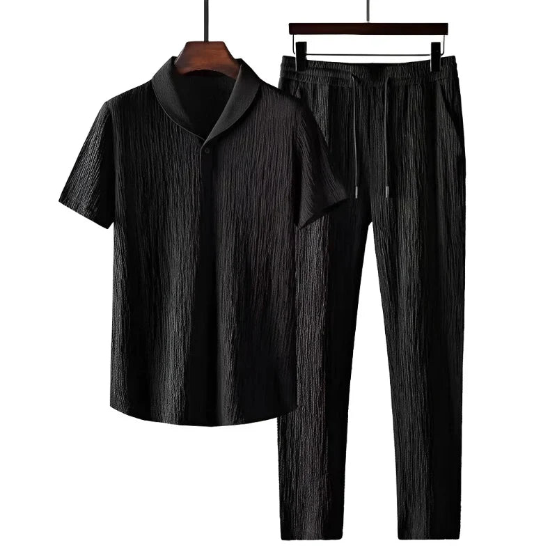 TheHigh™ | Cotton Polo & Pantalon Suit