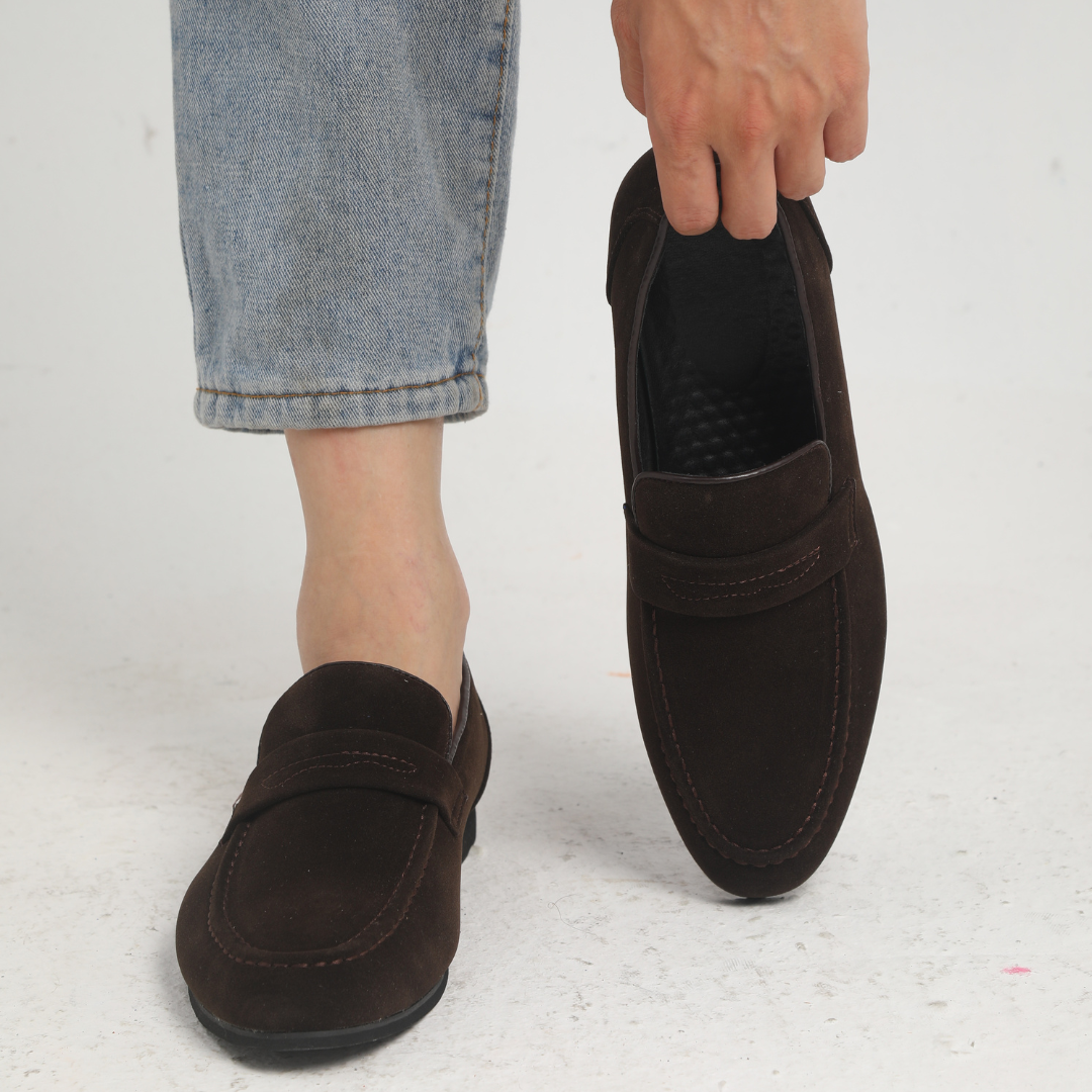 TheHigh™ | Suede Penny Loafers