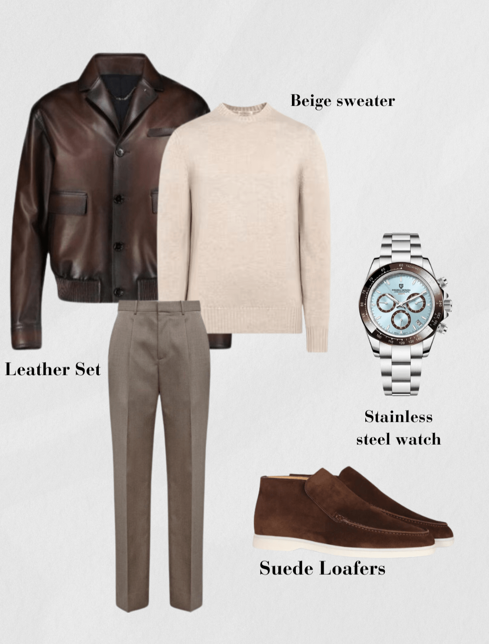 Classic Wealth - Brown leather set